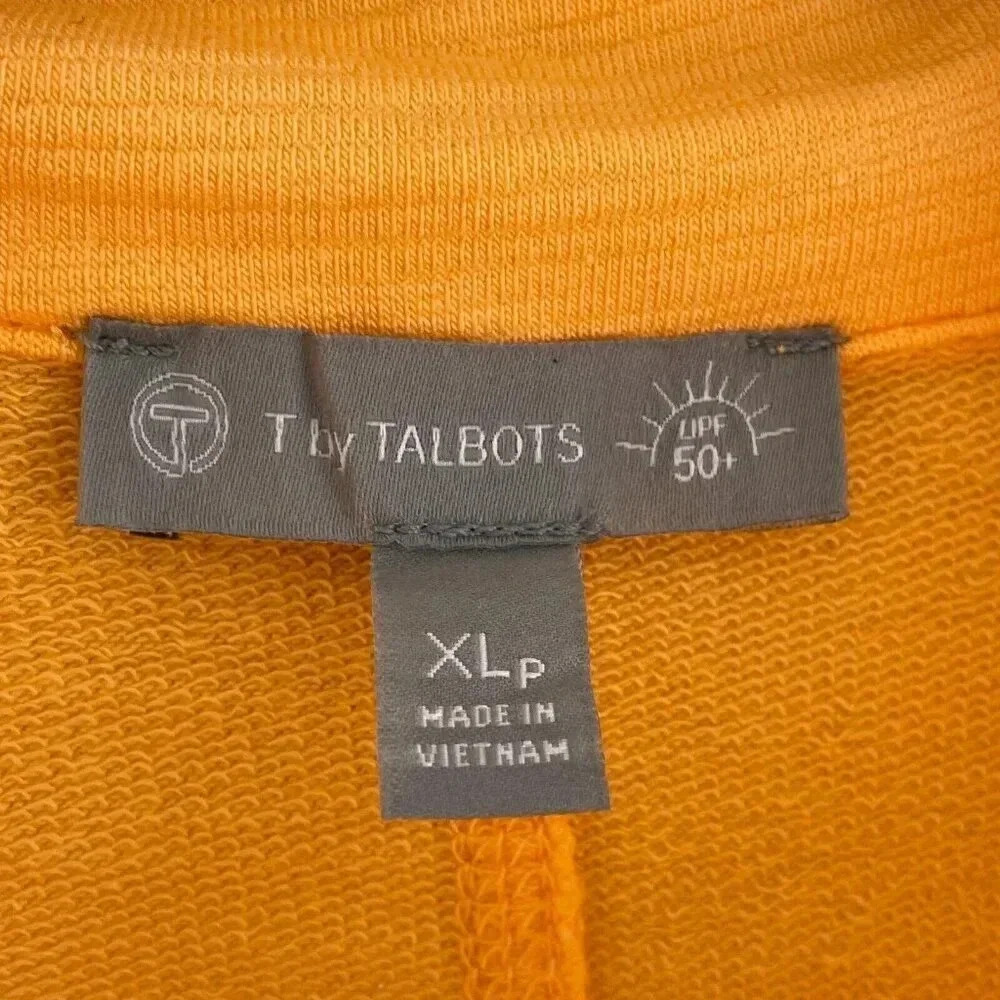 Talbots full zip Sweatshirt Womens XLP bright orange 3986 - Picture 2 of 7